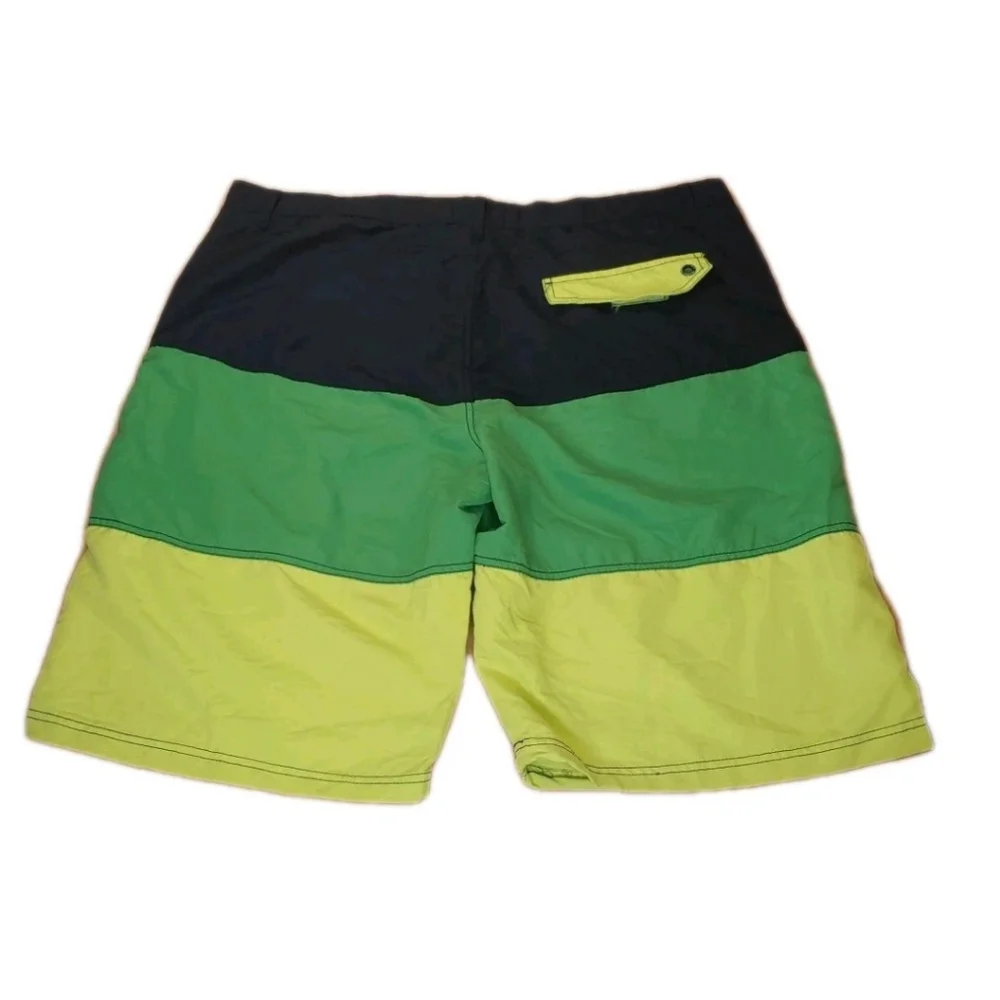 Southpole Y2k Baggy Bermuda Shorts Men 42 Colorblock Hybrid Pool Beach Resort